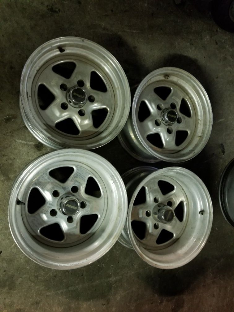 Old school prime Wheels rims set staggered its 15 inches 15 × offset