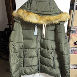 SPIRE ASCENDER DARK OLIVE GREEN plus sz 2X PARKA WATERPROOF PATCH JACKET MENS