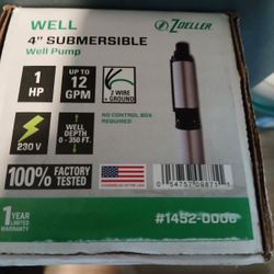 Brand New 4” submersible Zoeller Well pump