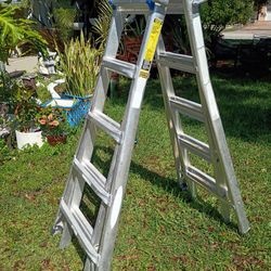 Werner 18 Ft 5-in-1 Adjustable Aluminum Ladder 