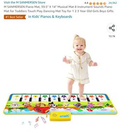 Piano Mat, 39.5" X 14" Musical Mat 8 Instrument Sounds Piano Mat

