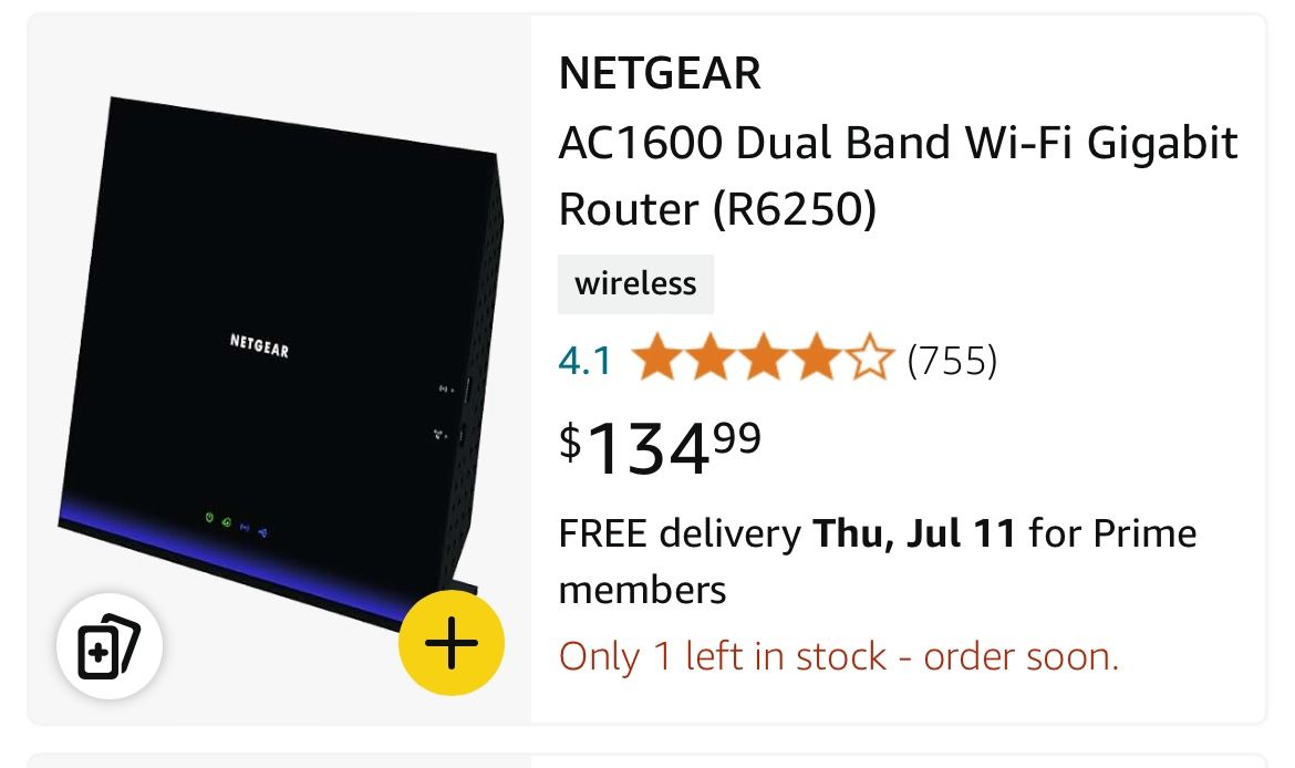 R6250 Netgear Wifi Router