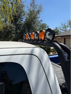 Black Horse  Roll Bar / Sport Bar complete with 7 KC Slimlite lights