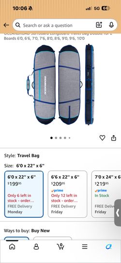 OCEANBROAD Surfboard Longboard Travel Bag