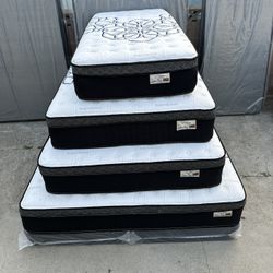 Queen Size Mattress Pillow Top 12” Thick. All Sizes Available. Brand New Mattress. Delivery Available
