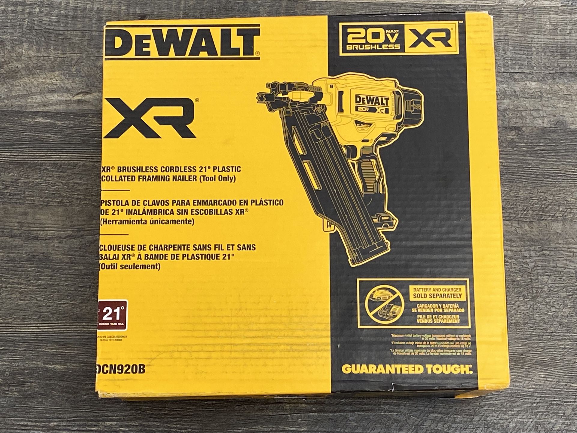 DEWALT DCN920B 20V MAX Cordless 21-Degree Framing Nailer DCN920B