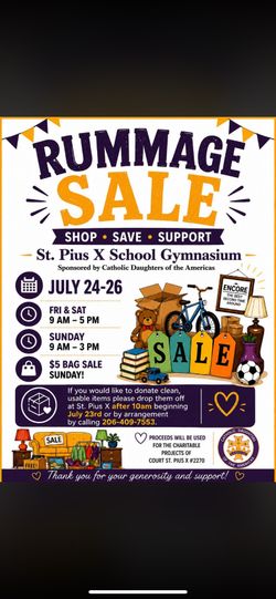 HUGE Rummage Sale!