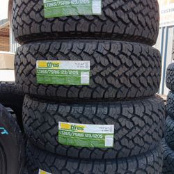 4 New Tires Installed/ Nuevas Llantas Instaladas 265/75/16 TBB Tires 