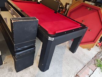 Pool table, coverts to Dining and Ping Pong 7ft with 2 benches