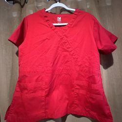 Dagacci Red Top Scrub 
