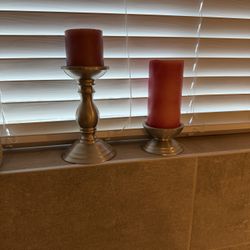 Candle Holders And Candles 