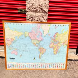 Big Map Of The World And All The Flags