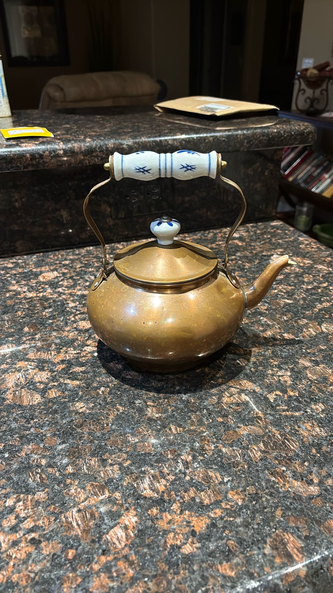Vintage French Copper Tea Pot