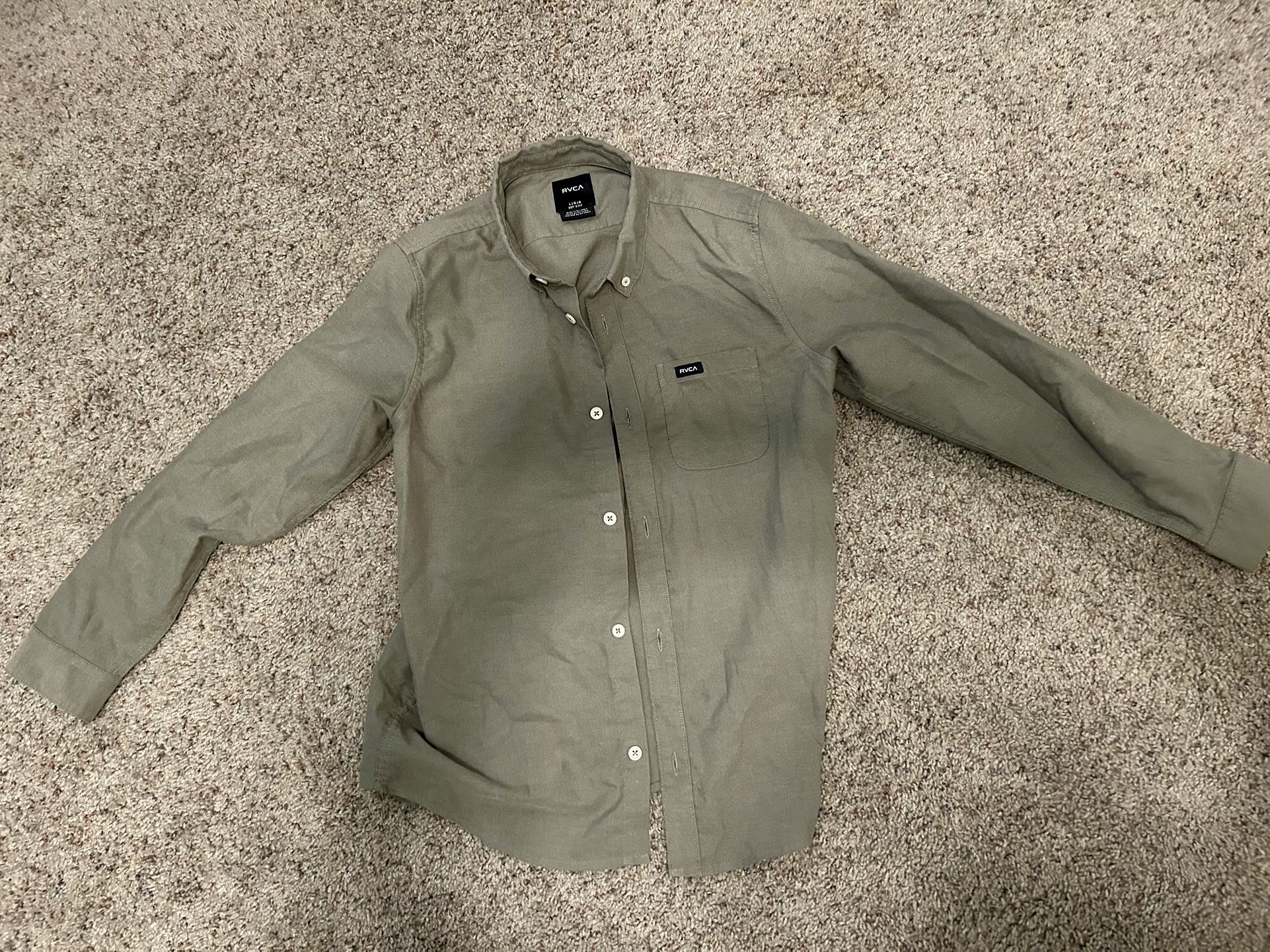 RVCA Boy’s Button Down Shirt Large