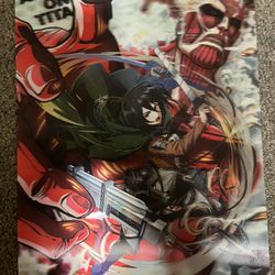 3D Motion Attack On Titan AOT Poster