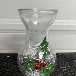 PAINTED GLASS VASE $5