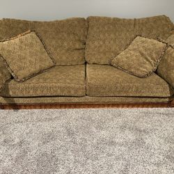 Matching Sofa + Oversized Chair – Solid Wood Base (Set)