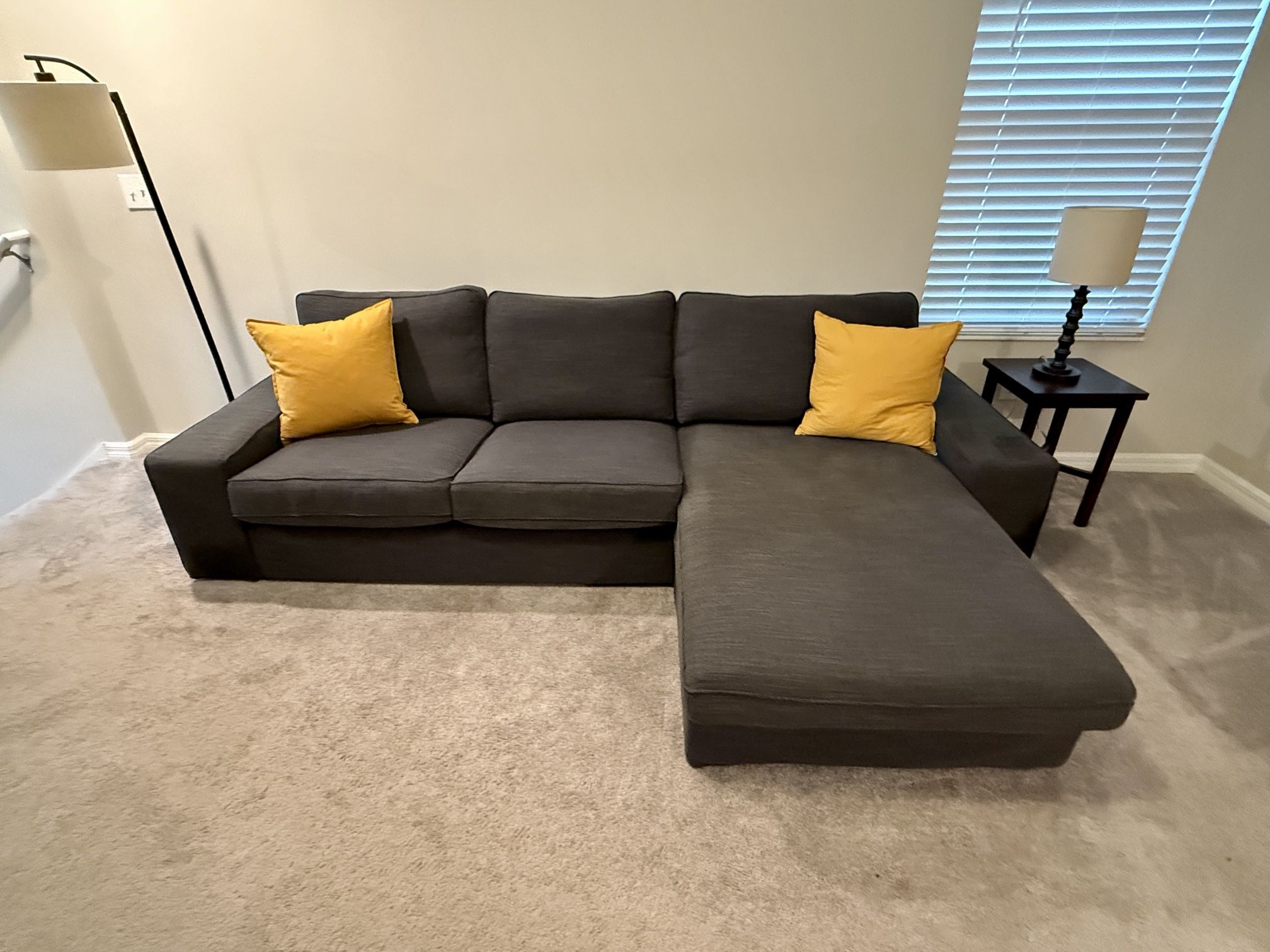 Sofa with chaise, Armchair