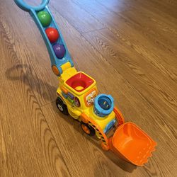 Kids Excavator Toy With Ball Popper