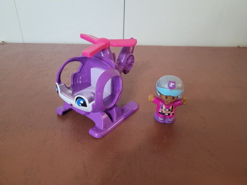 Fisher Price Little People Helicopter & Pilot 