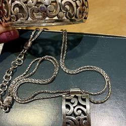Vintage BRIGHTON Pendant/Necklace & Bangle Bracelet Set