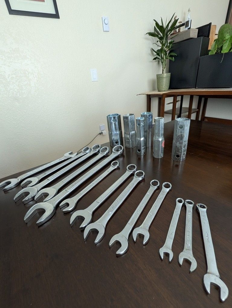 Assorted Wrenches Pliers And Cutters