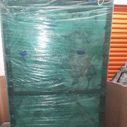 Curio Cabinet glass Shelves Mirrored Wood Large 