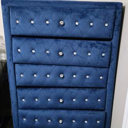 Blue Velvet Dresser