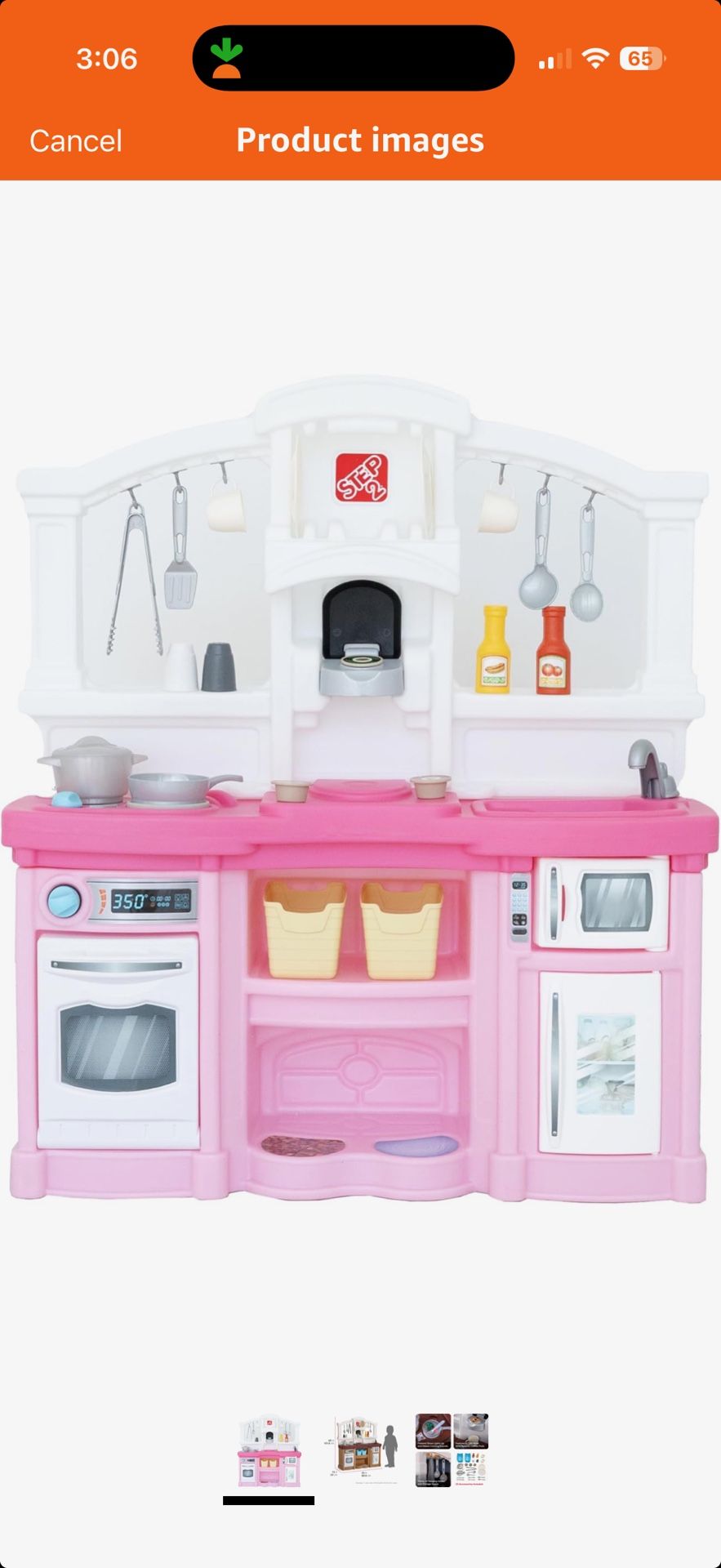 Pink Play Kitchen (step 2)
