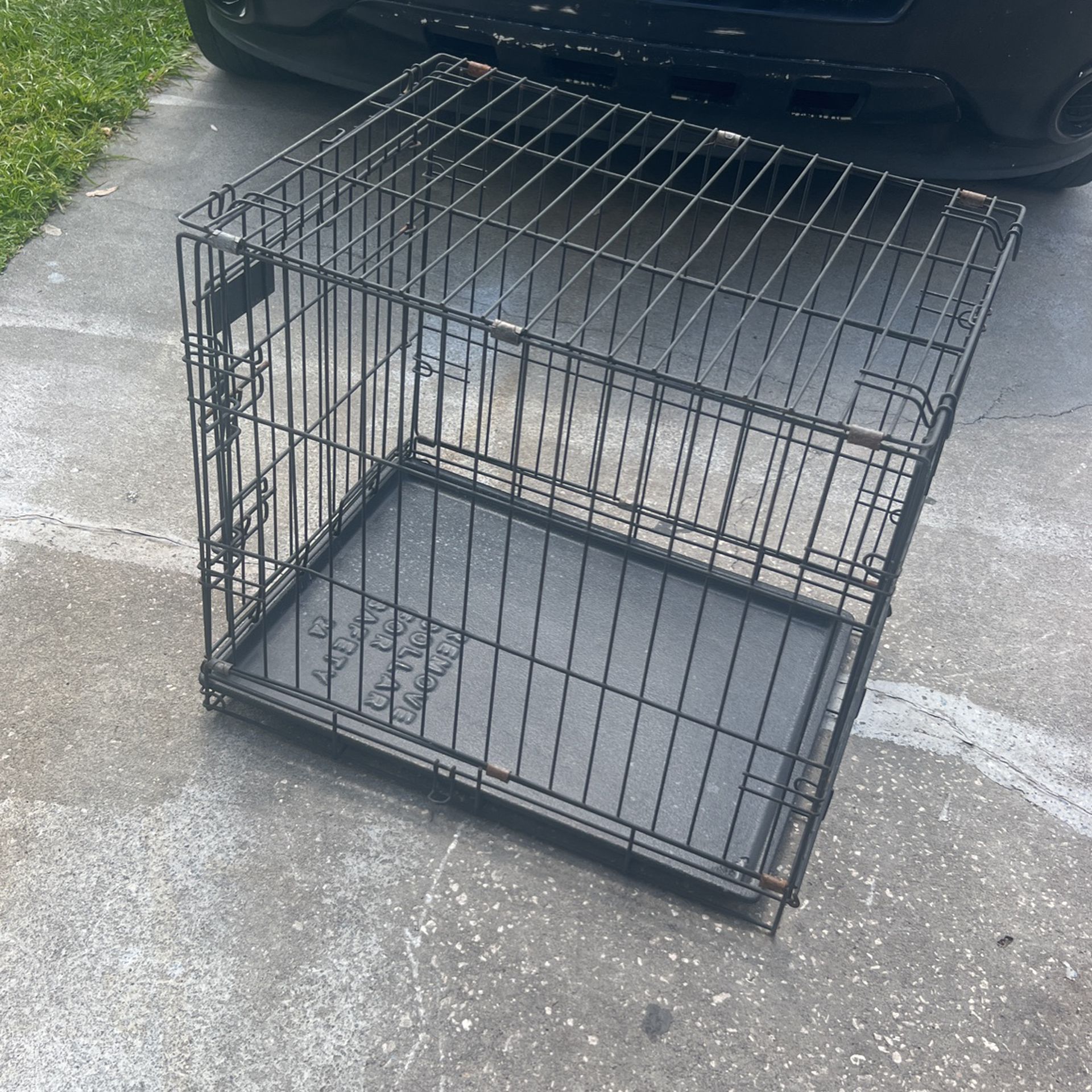 Modern Black Dog Cage 