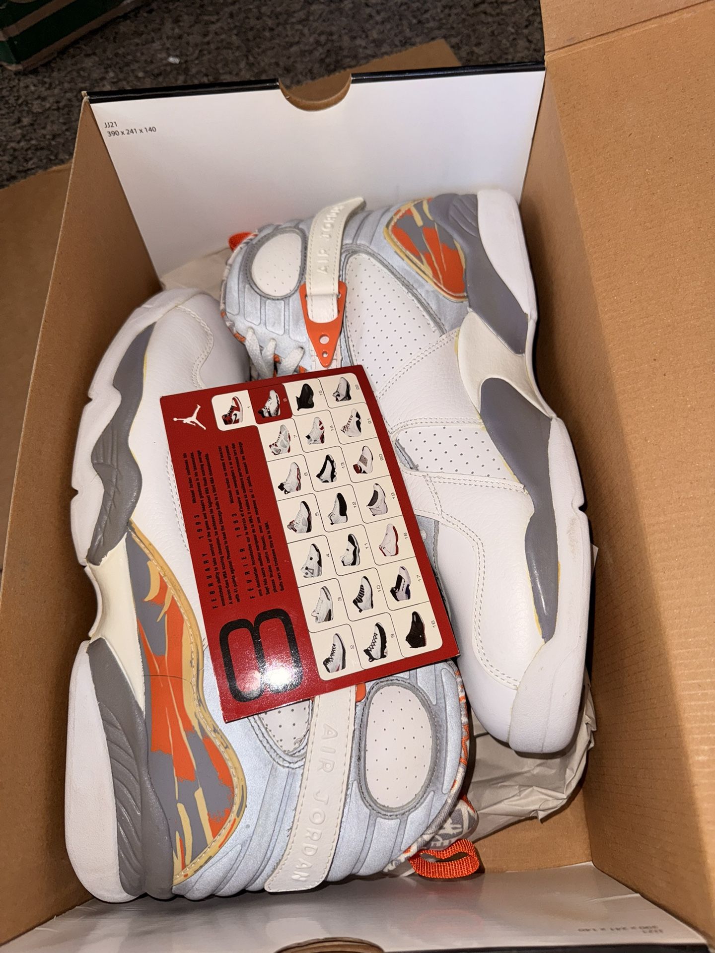 Air Jordan 8 Retro Orange Blaze Brand New With Og Box size 12 M