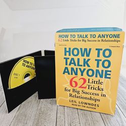 How To Talk To Anyone 62 Little Tricks For Big Success in Relationships 3 Disc CD Set by Leil Lowndes Read by the Author. Listen & Live Audio 2003.

P