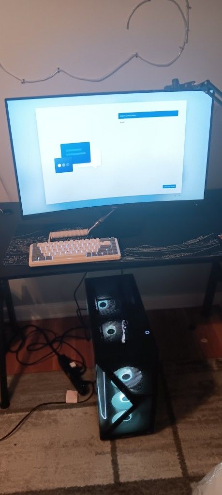 Gaming PC Bundle(monitor+Curved Monitor+keyboard +mousepad)