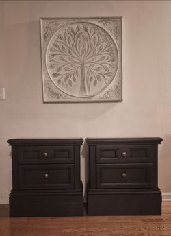 Refinished Set of Matching Nightstands