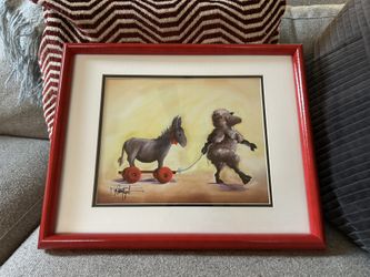 Framed Conni Togel Original Art Print 12”x15”