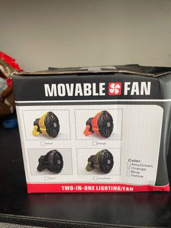 Portable fan with light.
