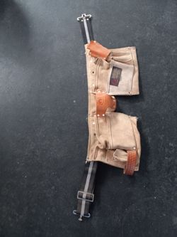 Leather Suede Tool Belt Pouch with Strap