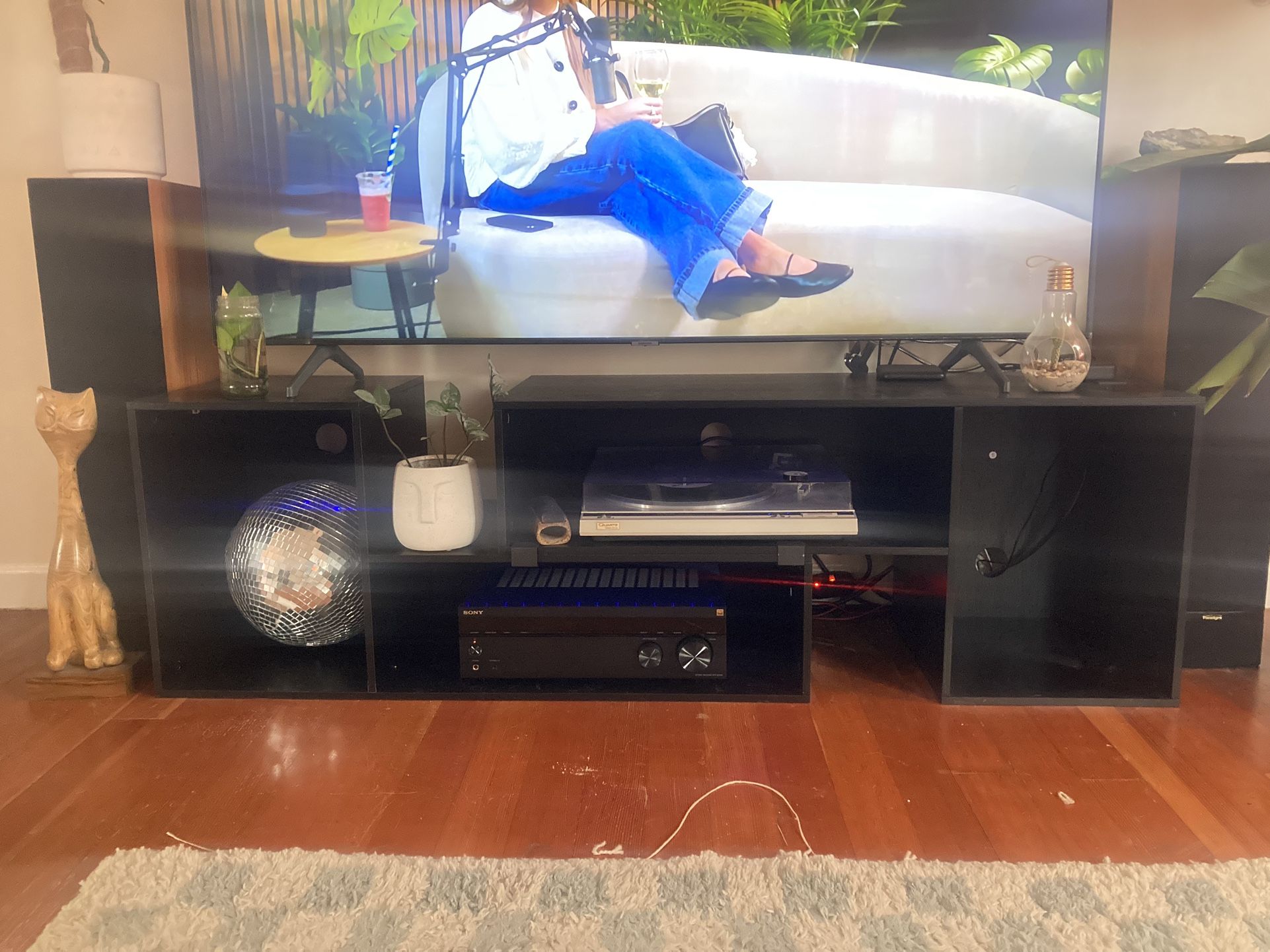 MOVING SALE! Tv Stand (with LED Lights)