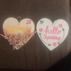 Handmade Hanging Spring Signs 