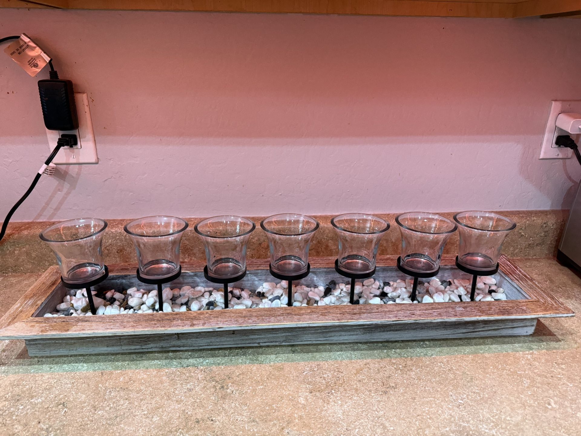 Wooden Pillar Candle Holder