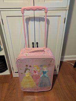 Two kids suitcase, rolling travel case, girl and boy