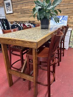 Marble Top High top Tableset 