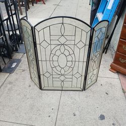 Fireplace Screen Beveled Glass 