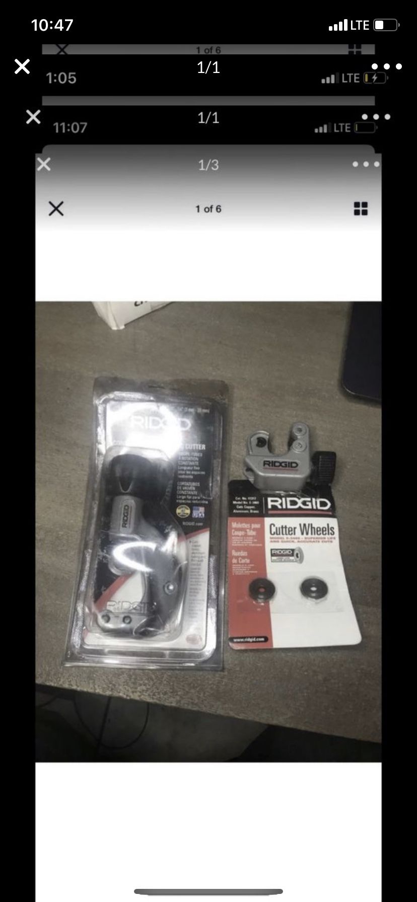 1/8in To 1-1/8 In Model150ridgid Constant Tube Cutter &. Ridgid 101 Wit 2 Wheels
