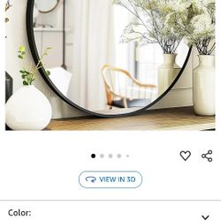 Brand New Black Circle Mirror 