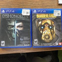 PS4 Games, Dishonored 2 & Borderlands (the Handsome Collection)
