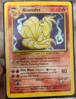 Ninetales Holo Rare Pokémon Card 12/102