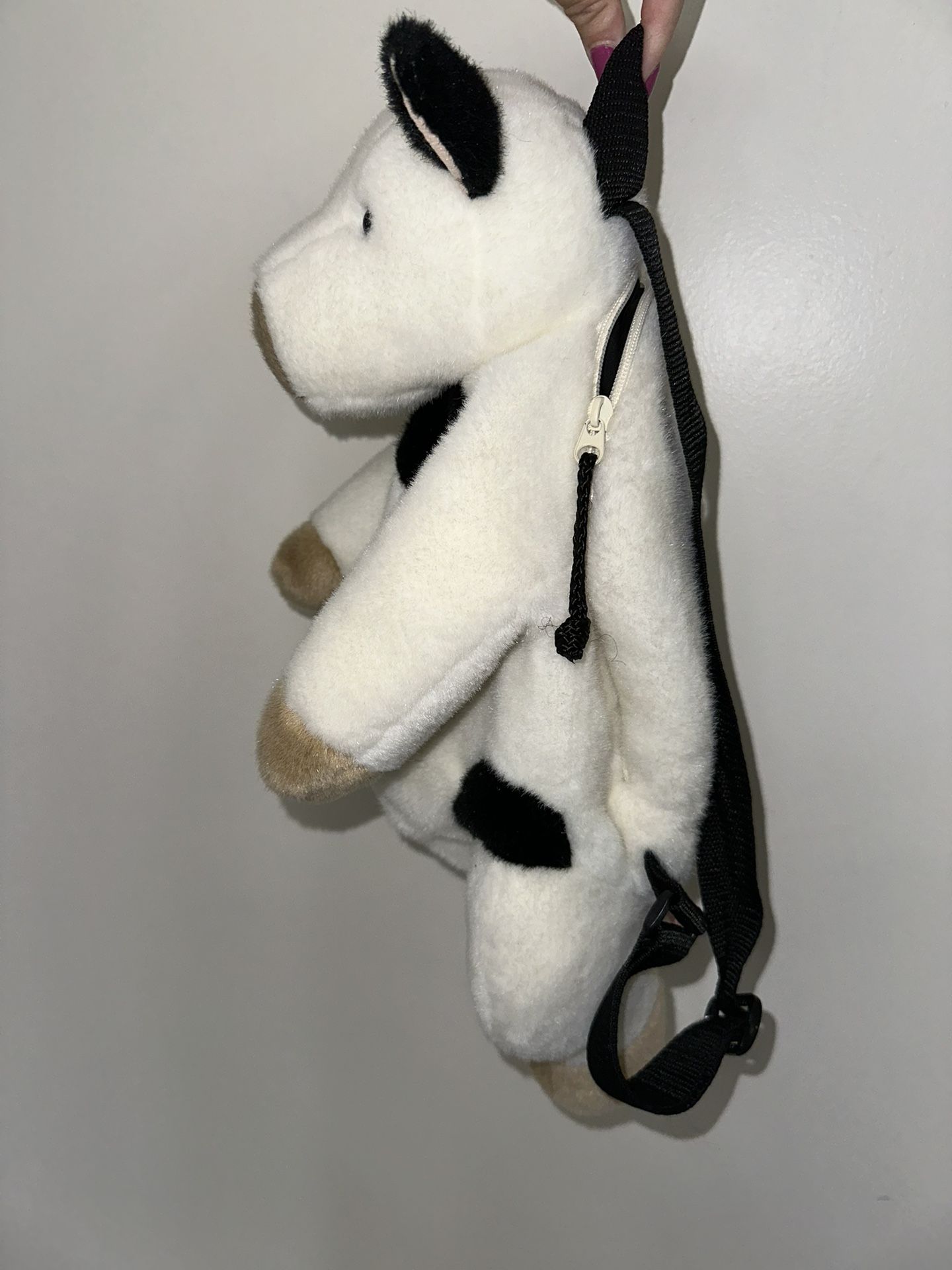 Vintage Mango Teddy Bear Co 1990s COW Mini Plush BACKPACK 