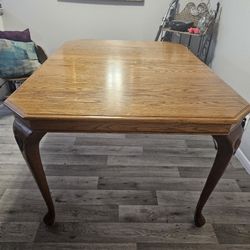 Vintage Solid Oak Dining Table