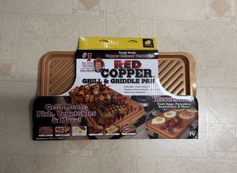 Red Copper Grill and Griddle Pan